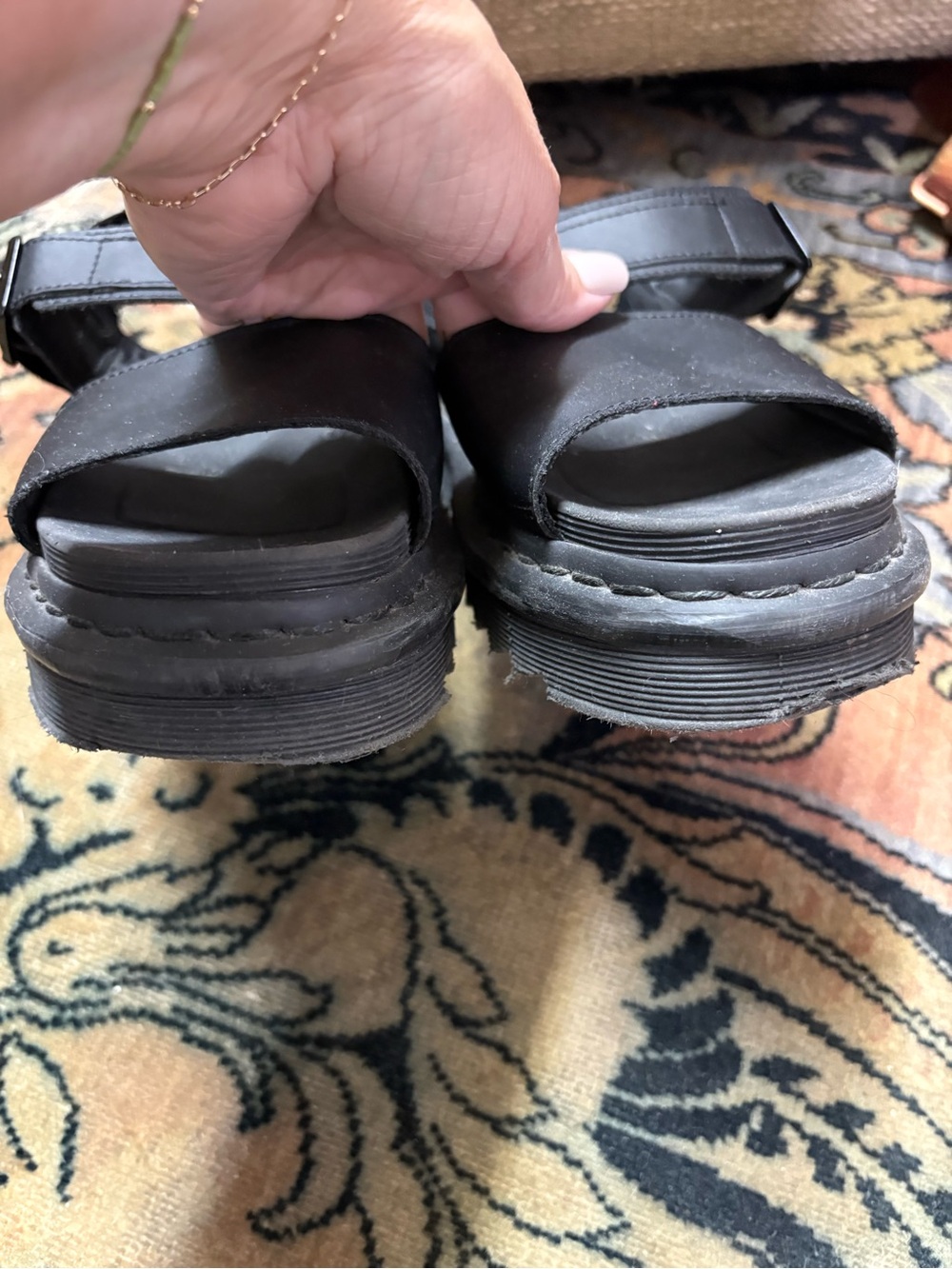 Dr. Martens Black Leather Strap Sandals - Picture 5 of 6